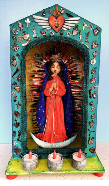 Lady of Guadalupe Shrine –  10” Painted Doll Cloth Doll Pattern and Art Project -  PDF Instant Download by Susan Barmore