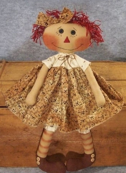 Polka Dot Annie, Traditional Raggedy Ann Style Doll Sewing Pattern (PDF Download) by Michelle Allen of Raggedy Pants Designs