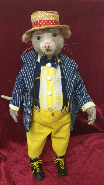 Ratty Rat  -  Storybook Cloth Doll Making Sewing Pattern (PDF Download) by Suzette Rugolo