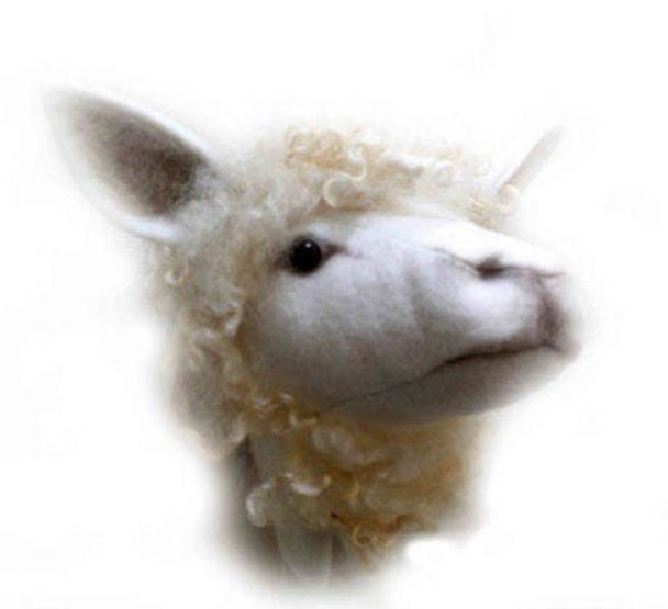 Sheep – Trophy Head - Cloth Animal Doll Making Pattern (PDF Download) by Jan Horrox