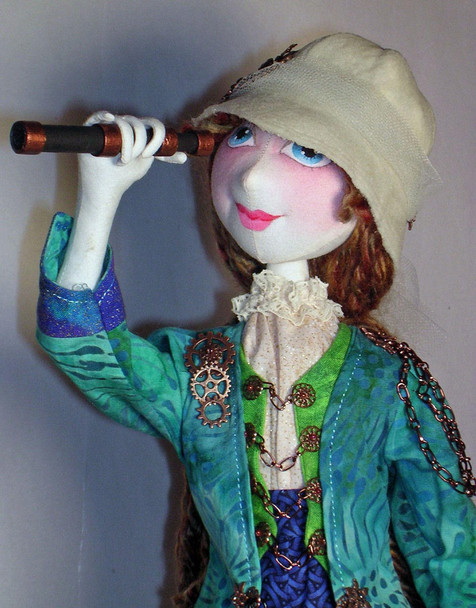Tessa the Victorian Explorer, Cloth Doll Making Sewing Pattern - Steampunk 19" Doll by Nancy Hall