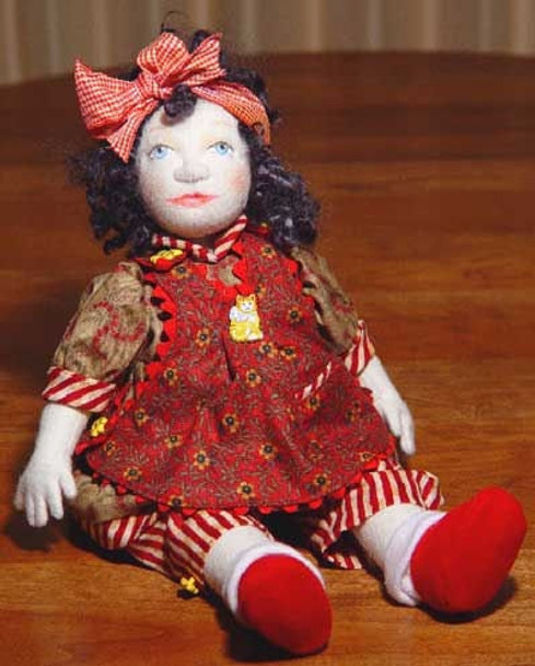Sylvie, 12" Soft Sculptured Felt Cloth Doll Sewing Pattern (Printed and Mailed) by Barbara Schoenoff