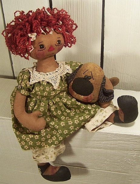 Puppy Love 16" Raggedy Doll Sewing Pattern (PDF Download) by Michelle Allen of Raggedy Pants Designs