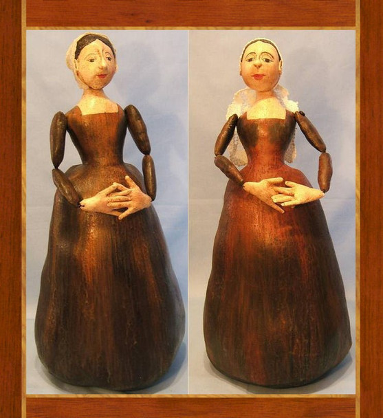 Wooden Doll Reproduction In Cloth - Cloth Doll Sewing Pattern by Judi Ward