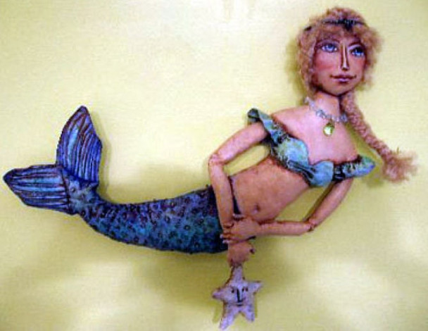 Mia the Mermaid, Fabric Doll Pattern,  Sewing Cloth Doll Pattern - PDF Download by Susan Barmore