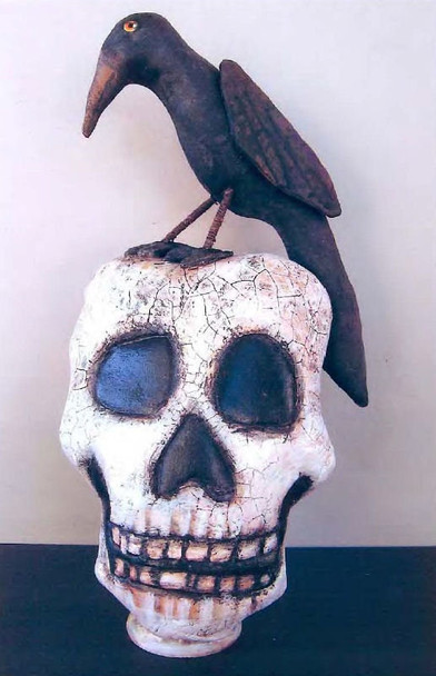 Skull and Crow,  Art Doll Pattern,  Sewing Cloth Doll Pattern - PDF Download by Susan Barmore