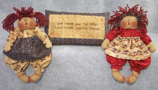 Raggedy Sisters, Raggedy Ann Style Doll Sewing Pattern (PDF Download)  by Michelle Allen of Raggedy Pants Designs