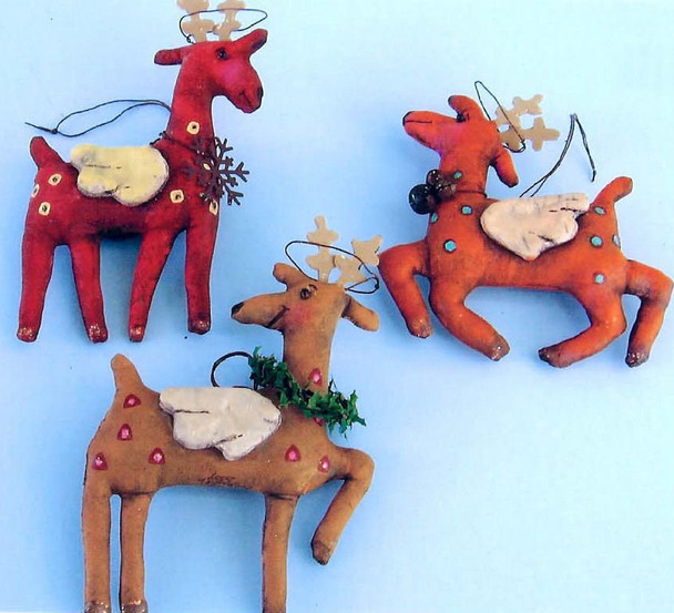 Reindeer Angels Ornaments,  Sewing Fabric Pattern - PDF Download by Susan Barmore