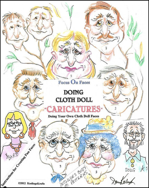 Creating Cloth Doll Faces "Caricatures", PDF Tutorial Download by Barb Keeling (PDF Download)