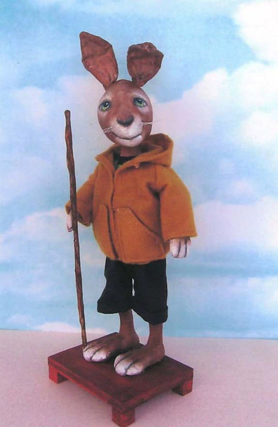 Hiking Bunny,  14" Tall Rabbit/Animal Art Pattern - PDF Download by Susan Barmore