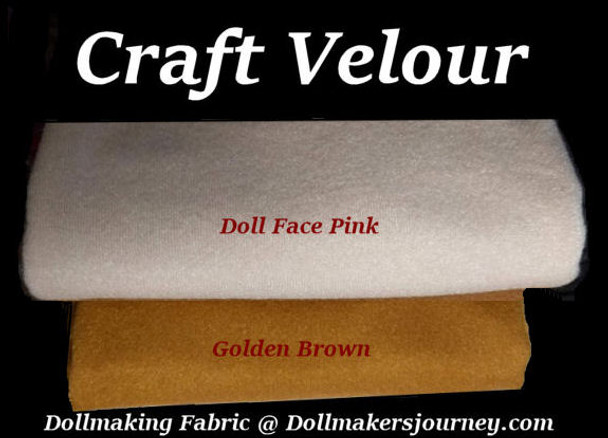 Craft Velour - 100% Polyester Cloth Doll Making Fabric - Doll Skin/Body Fabric
(aka Doll Velour)