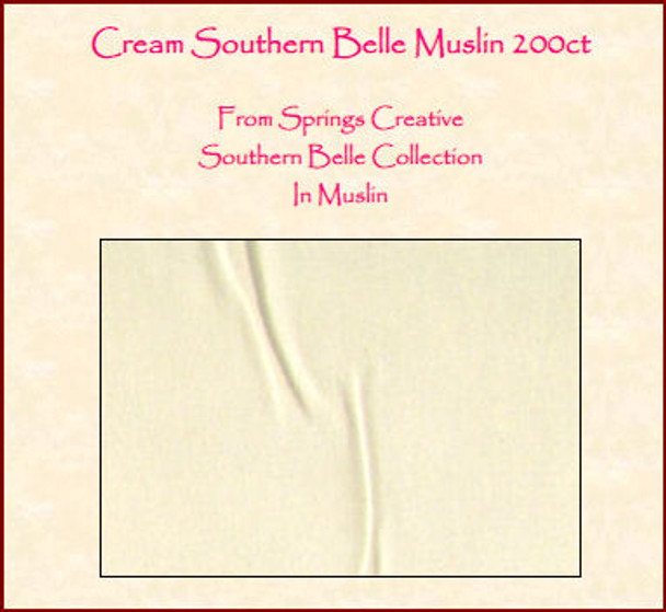 Cream Southern Belle Muslin 200ct, Cloth Doll Making Fabric, Doll Skin/Body