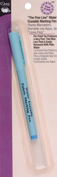 The Fine Line - WATER Erasable Blue Marking Pen for Fabric