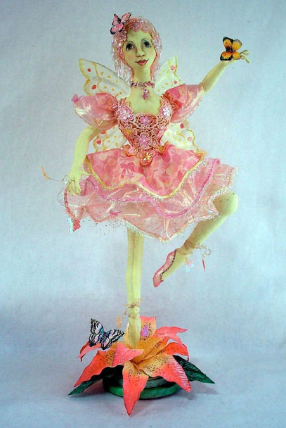 Dances With Butterflies - 24" and 18"  Cloth Doll Sewing Pattern (On CD) by Stephanie Novatski