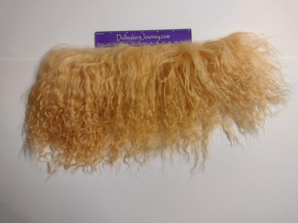 Tibetan Lamb for Doll Hair - Medium Blonde -11" by 2.25" -  #36