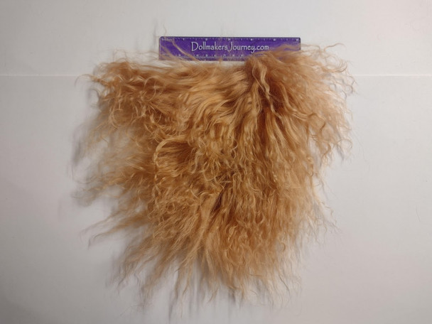 Tibetan Lamb for Doll Hair - Pale Auburn - 4.75" by 6" - #64
