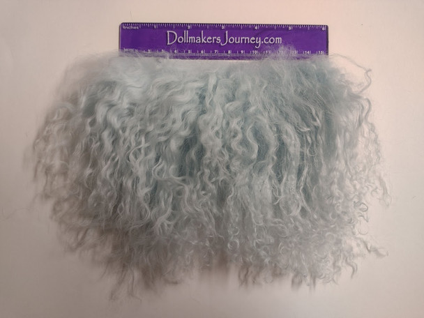 Tibetan Lamb for Doll Hair - Light Blue - 6" by 2.75" - 2nds Sale - 25% Off - #109