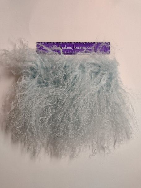 Tibetan Lamb for Doll Hair - Light Blue - 7" by 3.25" - 2nds Sale - 25% Off - #110