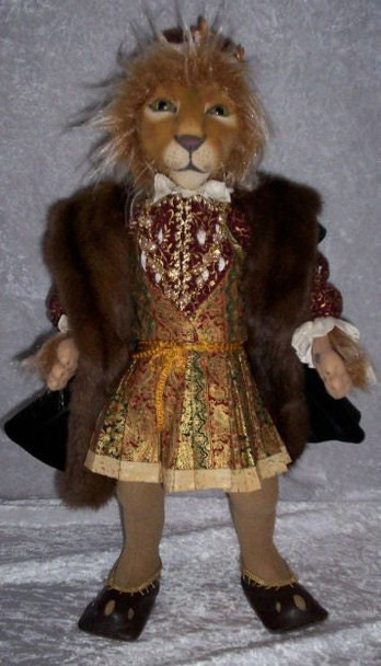 Lionheart  -  Lion Cloth Doll Making Sewing Pattern (Printed and Mailed) by Suzette Rugolo