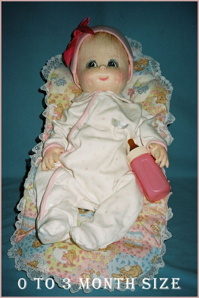 Baby Doll Sewing Pattern - 0 to 3 Months Size Baby by Judi Ward