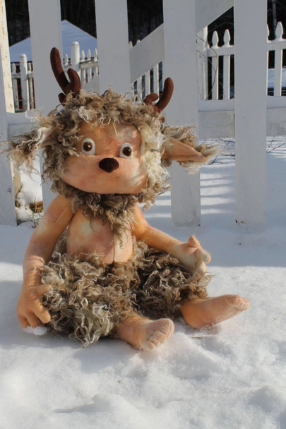 Grizzle the Faun, Cloth Doll Pattern (Printed and Mailed) by Jennifer Carson - The Dragon Charmer