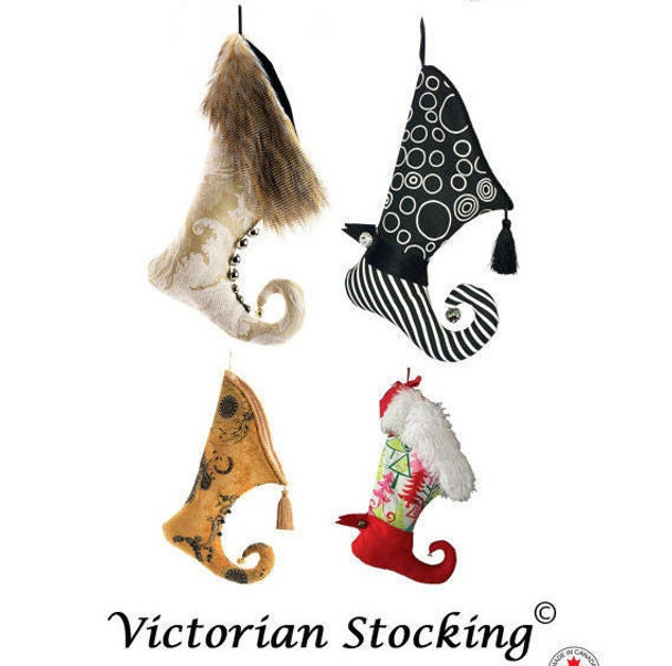 Victorian Christmas Stocking Sewing Pattern (Printed and Mailed) by Norma Inkster