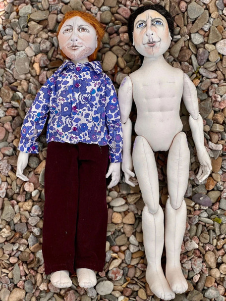 Jan's Man, 18” Cloth Doll Fully Jointed Sewing Pattern (Printed and Mailed) by Jan Horrox