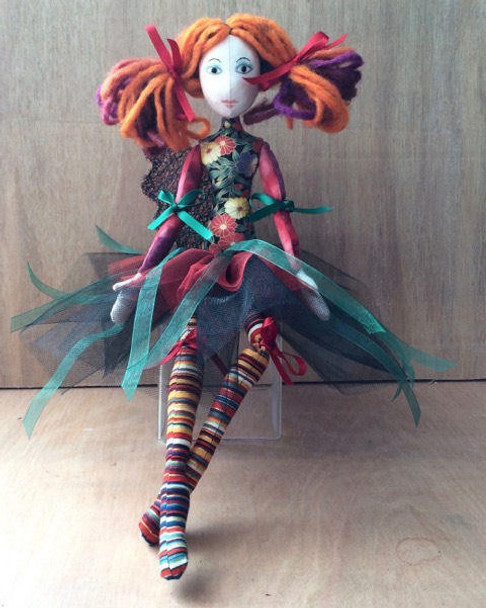 Sweetpea - 14" Cloth Doll Making Pattern (Printed and Mailedd) by Jan Horrox