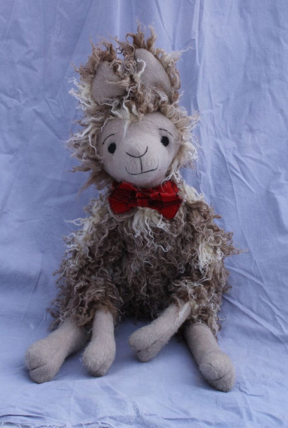 Fergus MacTavish, a Scottish llama Cloth Doll Sewing Pattern  (PDF Download) by Jennifer Carson - The Dragon Charmer