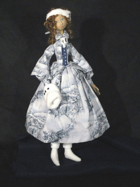 Lillian Winter, 15" Soft Sculptured Cloth Doll Sewing Pattern (Printed and Mailed) by Barbara Schoenoff
