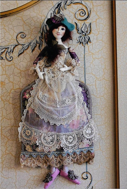 Monique - 16" Wall Cloth Doll Sewing Pattern (Printed and Mailed) by Barbara Willis