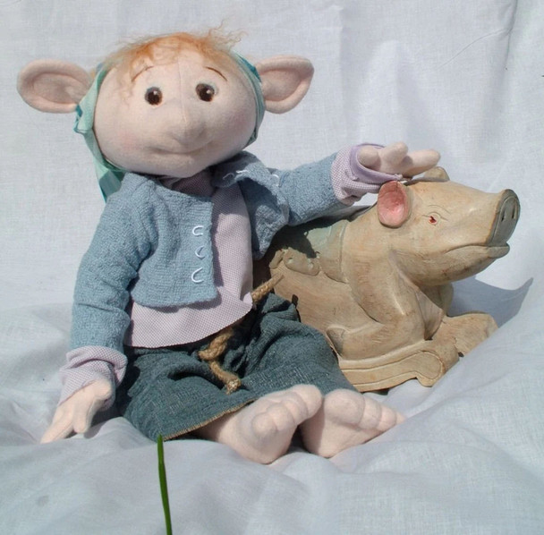 Pippin Poorbelly, a polliwog Fairy, Cloth Doll Sewing Pattern  (Printed and Mailed) by Jennifer Carson - The Dragon Charmer