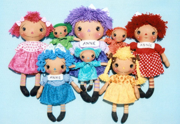 Color Me Annie Cloth Doll Pattern (Printed and Mailed) by Ginny Lettorale - Happy Heart Patterns
