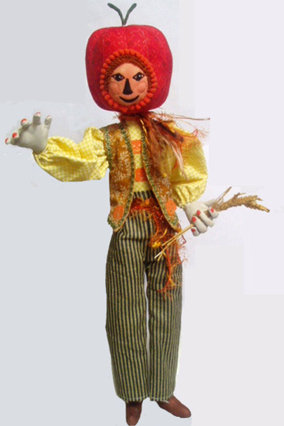 Jack O' Pumpkin - HALLOWEEN DOLL, Cloth Doll Making Pattern (Printed and Mailed) by Michelle Munzone