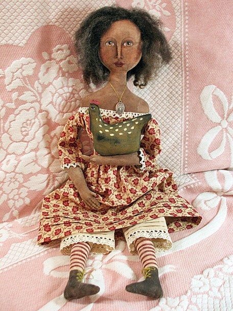 Ruby and Opal Primitive Cloth Doll Pattern (Printed and Mailed) by  Annie Beez