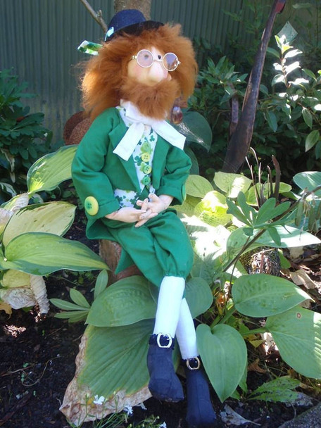 Murphy,  PDF Leprechaun  Cloth Doll Making Sewing Pattern (Printed and Mailed) by Raewyn Parker