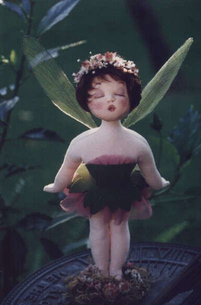 Beth, A Flower Fairy is  a 10" Needle Sculpted Doll by Arlene Cano