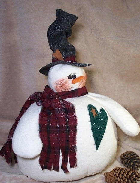 Plumpy -  38” Round & 23” Tall Snowman Doll Pattern by Michelle Allen of Raggedy Pants Designs - Printed and Mailed
