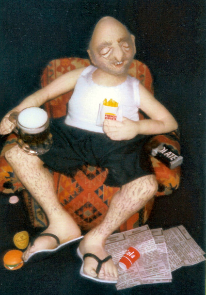 The Couch Potato - 11" Seated Cloth Doll Sewing Pattern (Printed and Mailed) by Lynn Butcher.