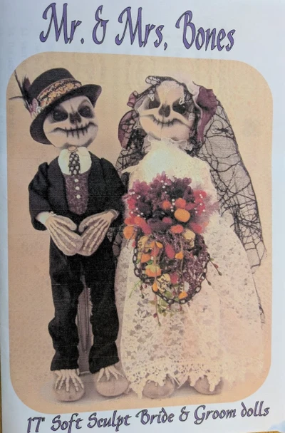 Mr. & Mrs. Bones Cloth Doll Making Sewing Pattern (Printed and Mailed) by Shelley Hawkey - Abra Creations