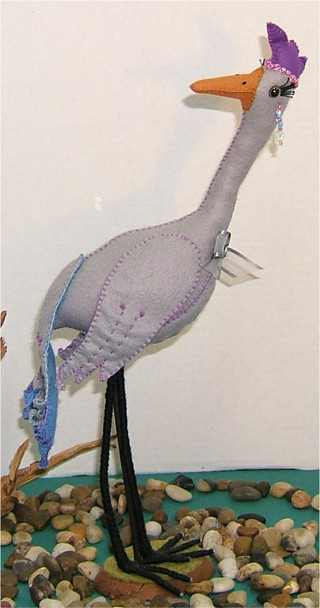 Henrietta Heron   - Silly Bird Cloth Doll by Judy Ward!