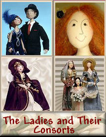 Ladies and Their Consorts Cloth Doll Patterns by Judi Ward