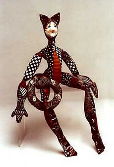 Cat Dancer - Cloth Animal Doll Sewing Pattern by Julie McCullough