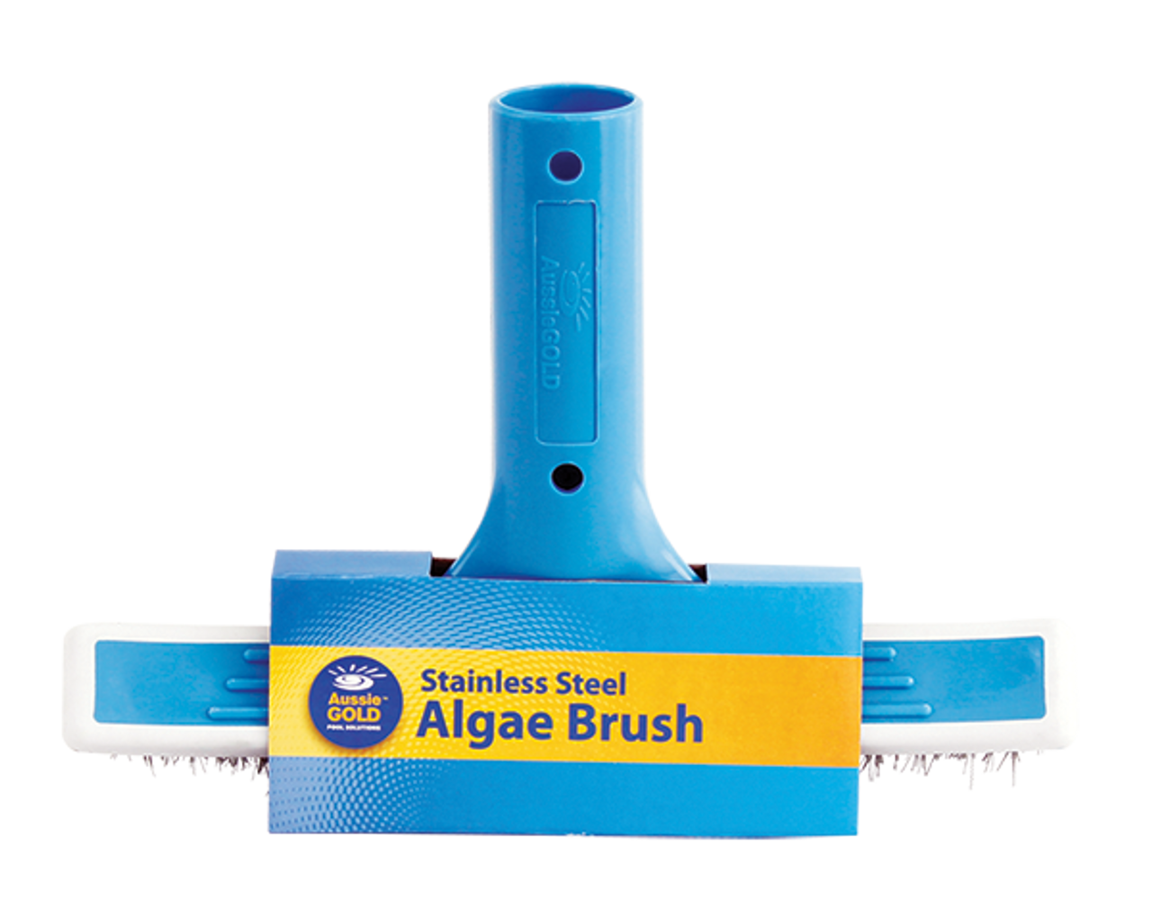 Sweepease 10 Stainless Steel Aquadynamic AlgaeZilla Pool Algae Brush Yellow