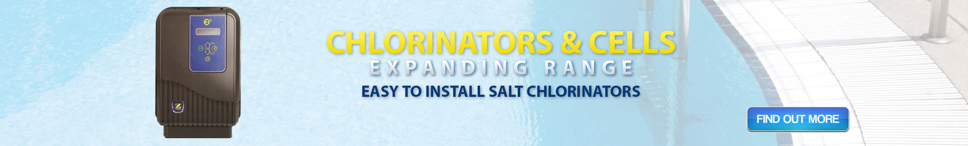 Swimming pool salt water chlorinators