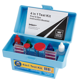 Aussie Gold 4 in 1 Pool Test Kit Inside Aussie Gold 4 in 1 Pool Test Kit Inside