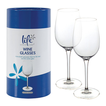 Life Wine Glasses Set of 2