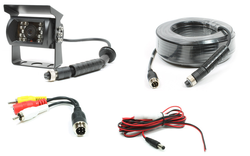 250-8150-20M Hinge-Mount, black camera with 66' harness - M&R