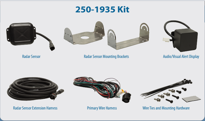 250-1935 COMMERCIAL BLIND SPOT DETECTION AND PARKING SENSOR SYSTEM - M ...