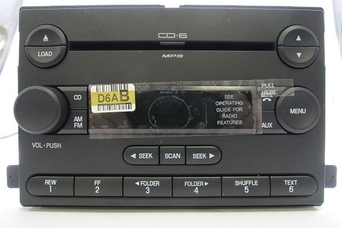 2007 Ford Focus Am/Fm 6 Disc Radio Part # 7S4T-18C815-BA